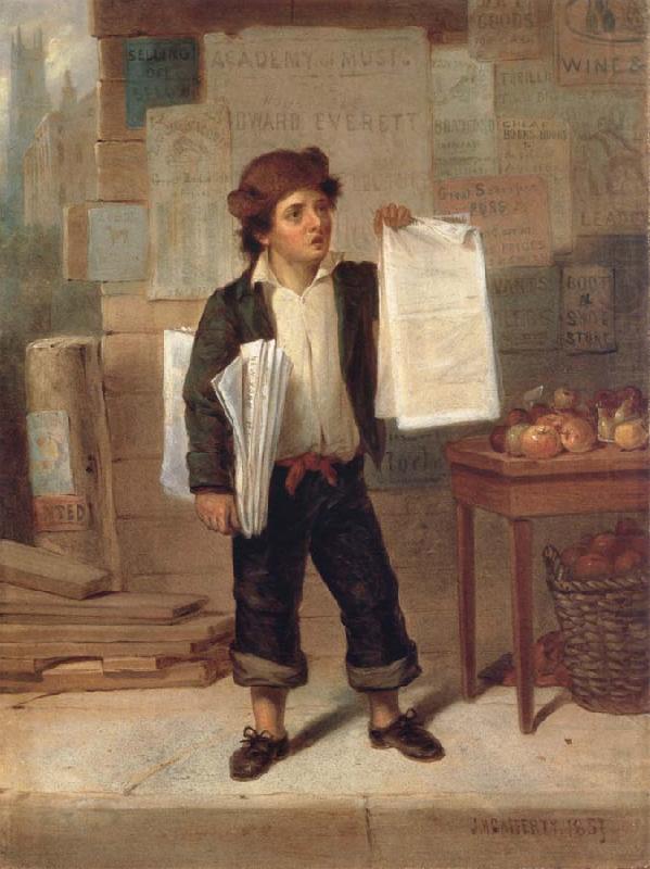 James H. Cafferty Newsboy Selling New-York china oil painting image